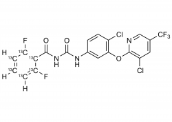 Molecular structure of Fluazuron-13C6 reference standard