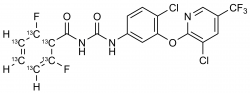Molecular structure of Fluazuron-13C6 reference standard