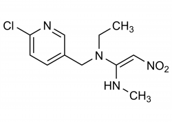 Nitenpyram reference standard molecular structure Molecular structure of Nitenpyram reference standard for analytical calibration