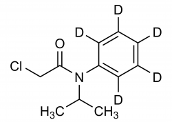 Molecular structure of Propachlor-D5 reference standard for analytical calibration