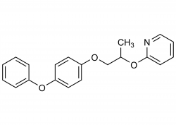 Pyriproxyfen molecular structure reference standard for analytical chemistry