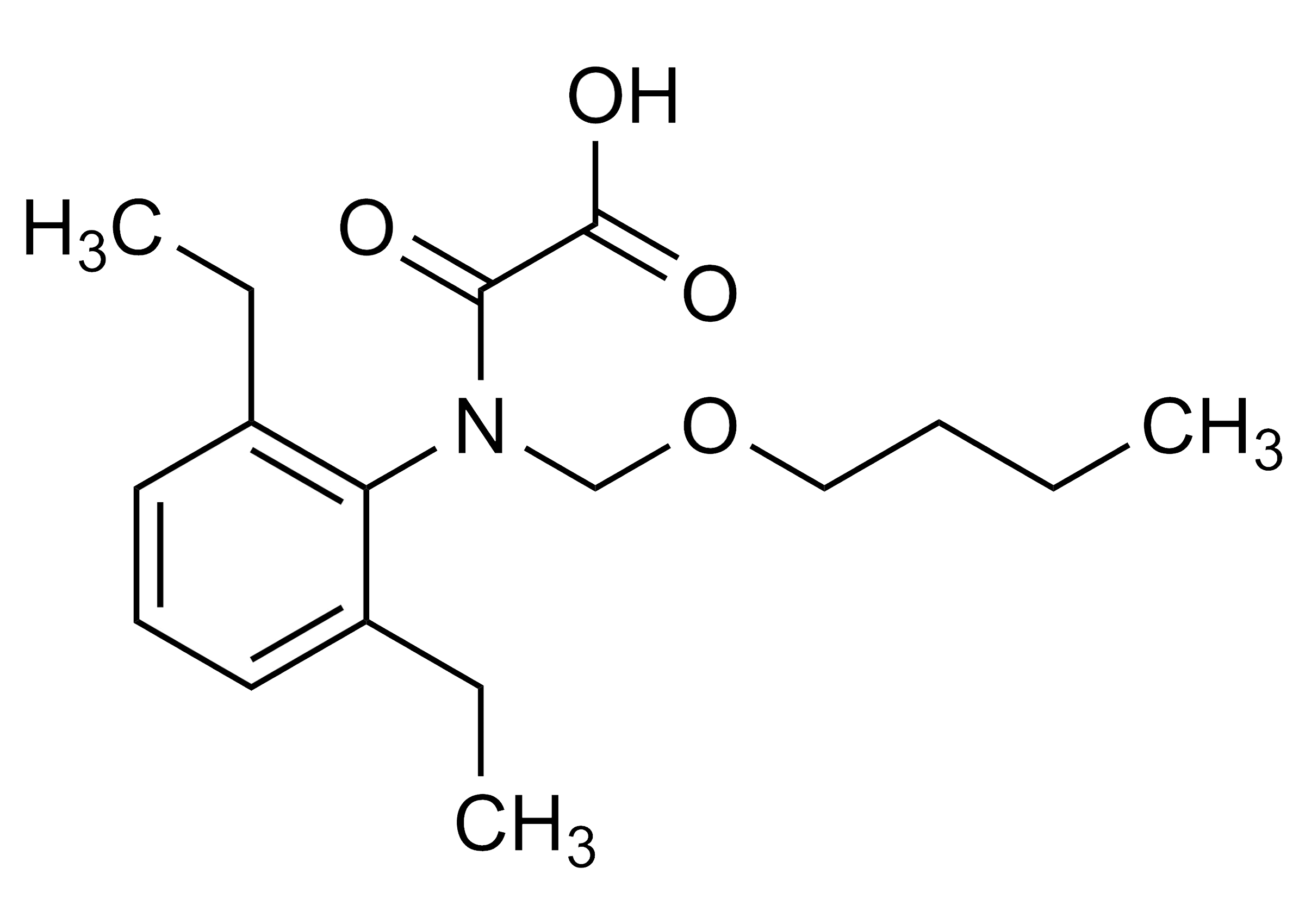 Butachlor OA molecular structure reference standard CAS 1086384-47-5