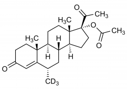 Medroxyprogesterone-D3 acetate molecular structure reference standard CAS 162462-70-6