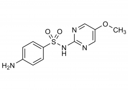 Sulfameter molecular structure reference standard for LC-MS/MS and GC-MS laboratory analysis