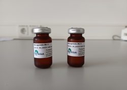 Beta Agonists Multi Component Reference Standard Solution Beta agonists Mix 5 analytical reference standard solution in laboratory vial for chromatography and mass spectrometry analysis