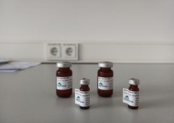 Beta agonists Mix 6 analytical reference standard solution in laboratory vial for chromatography and mass spectrometry analysis
