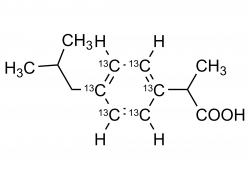 Ibuprofen-13C6 Molecular Structure for Analytical Applications Ibuprofen-13C6 molecular structure reference standard CAS 1216459-54-9