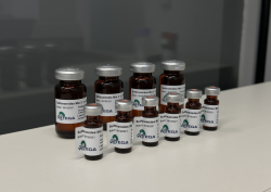 Sulfonamide Multi Component Reference Standard Solution Sulfonamides Mix 3 analytical reference standard solution in laboratory vial for chromatography and mass spectrometry analysis