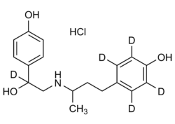 Ractopamine D5 hydrochloride molecular structure reference standard