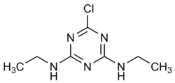 Simazine Molecular Structure Reference Standard Simazine molecular structure reference standard CAS Reg. No. 122-34-9