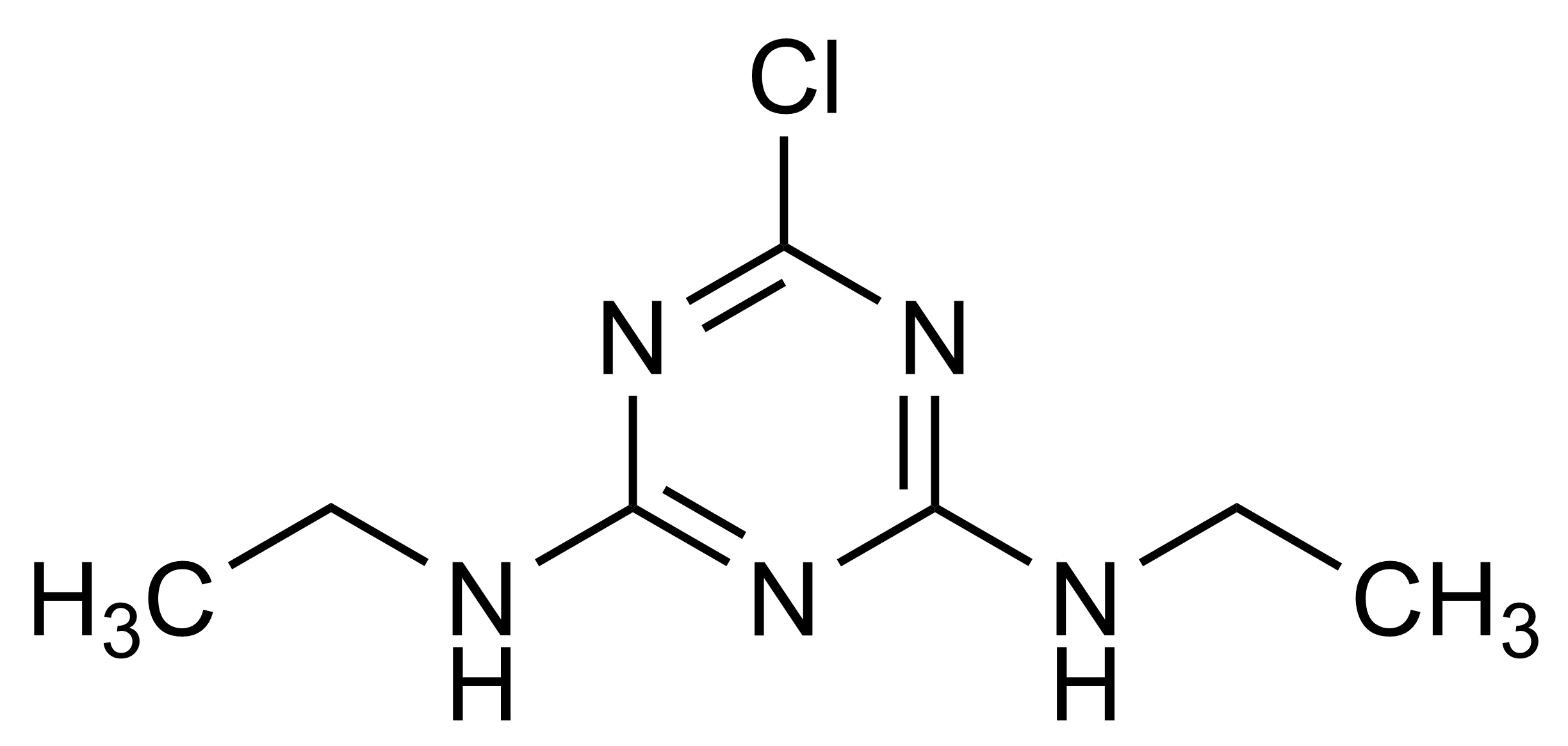 Simazine molecular structure reference standard CAS Reg. No. 122-34-9